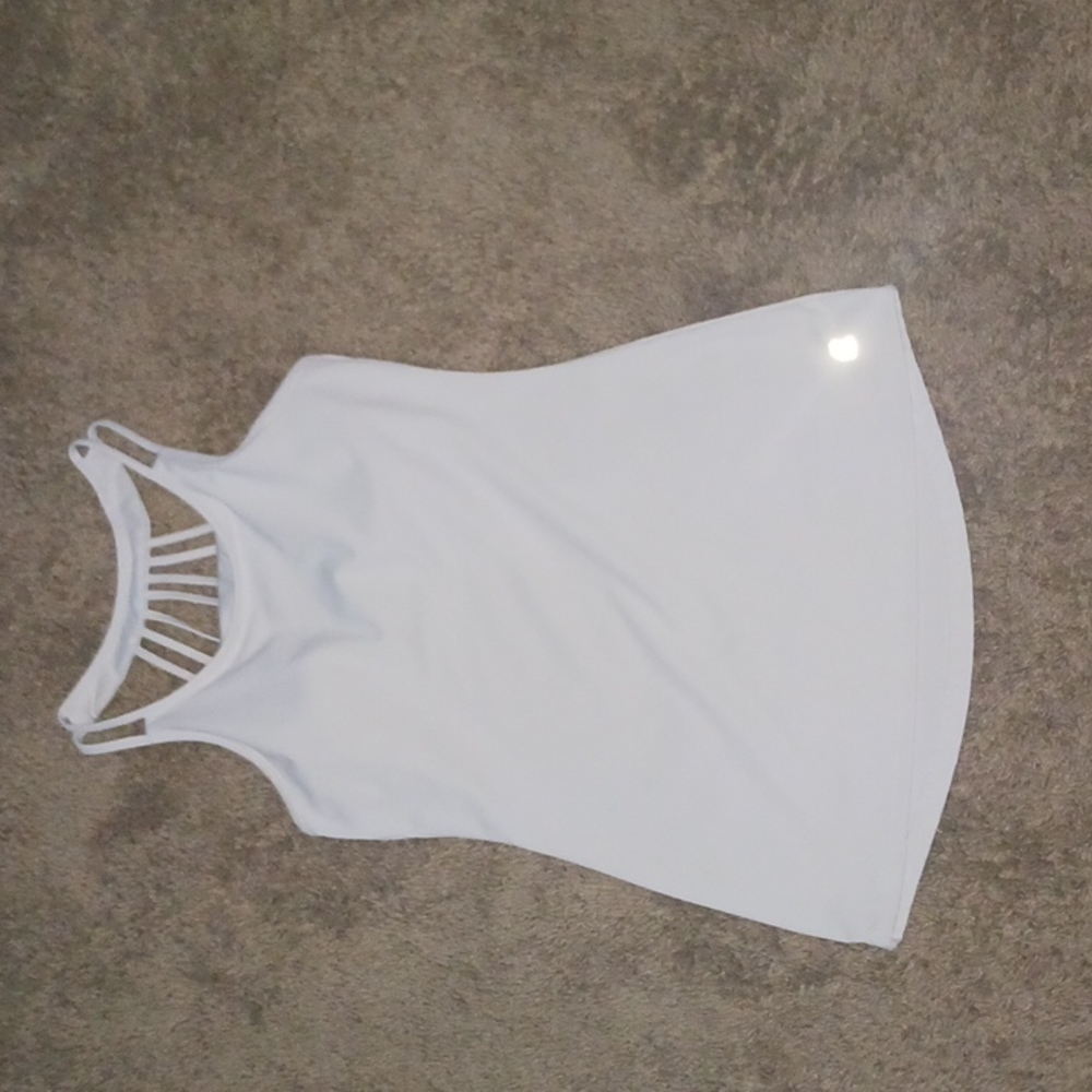 White swim wear tank top
